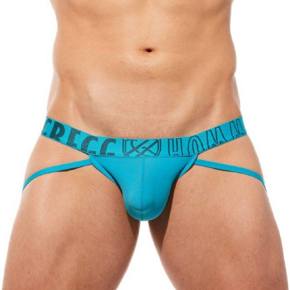 NEW GREGG HOMME men's jock strap underwear in aqua